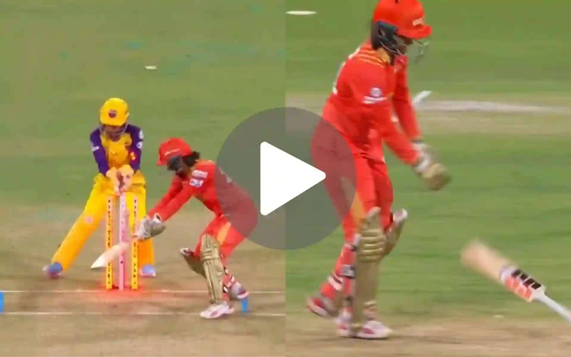 [Watch] Harleen Deol Comically Loses Bat After Getting Bowled By Ecclestone In WPL